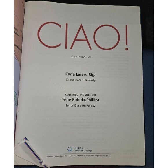 Ciao! 8th (eighth) Edition by Riga, Carla Larese, Phillips, Irene published by C - Picture 3 of 8